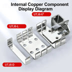 Distribution block PTFIX2.5mm² Wire Electrical Cable Connectors Plug-in Terminal Block  Splitter DIN-Rail Mounting Junction Box