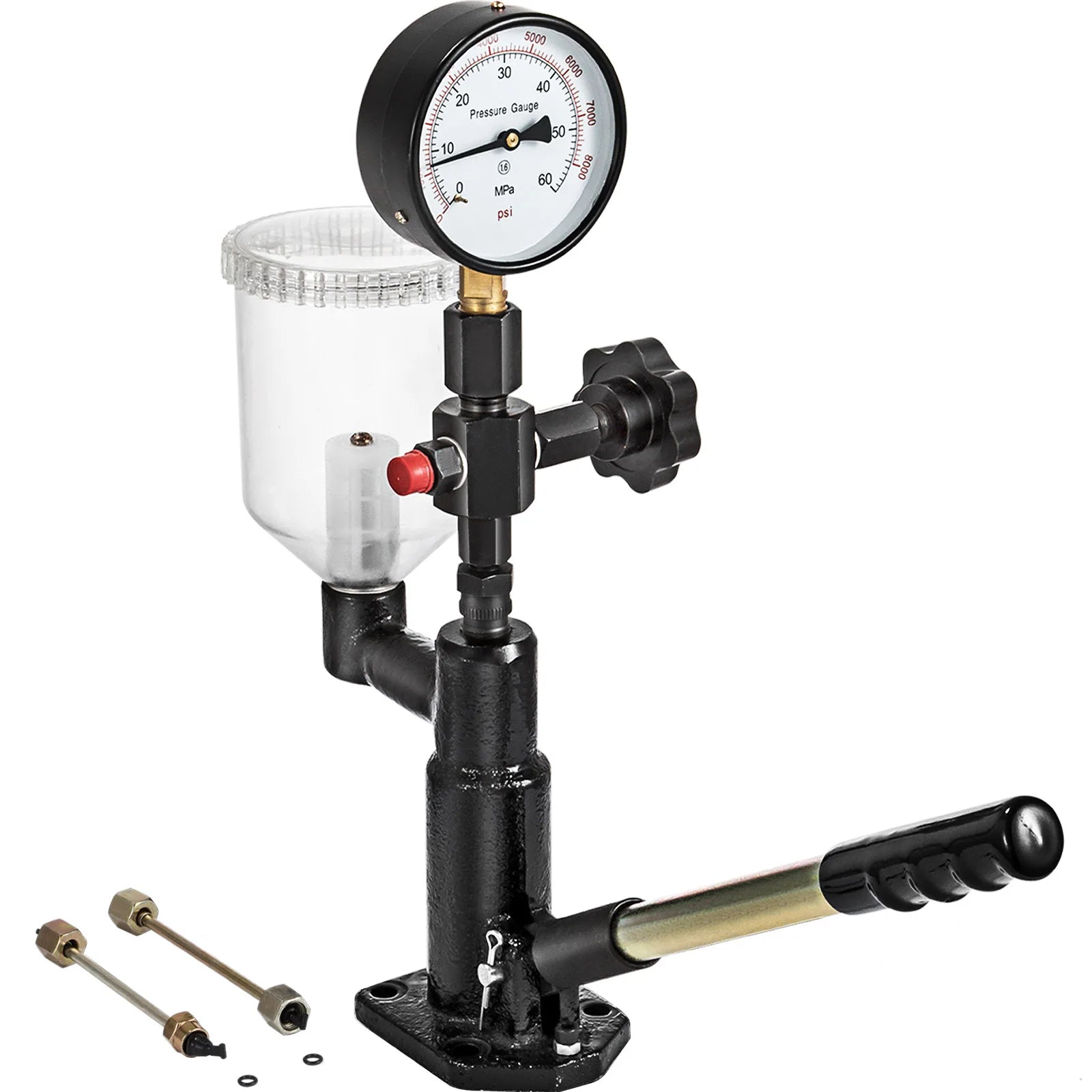 SucceBuy DieselFuel Injector Tester 6000PSI With DualScale Gauge Engine FuelTest Tool Diesel Injector Nozzle Pop Pressure Tester