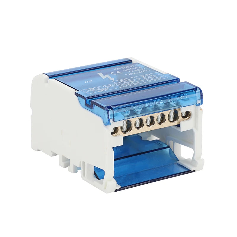 207 211 407 Din Rail Terminal Blocks Screw Modular Power Distribution Box Block Box Zero Wire Terminal Copper Junction Box