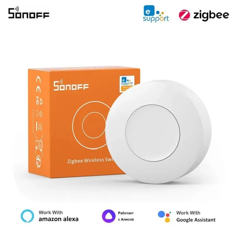 SONOFF SNZB-01P Zigbee Wireless Switch Button Smart Scene Switch Smart Home Voice Control For EWeLink APP Alexa Home Assistant