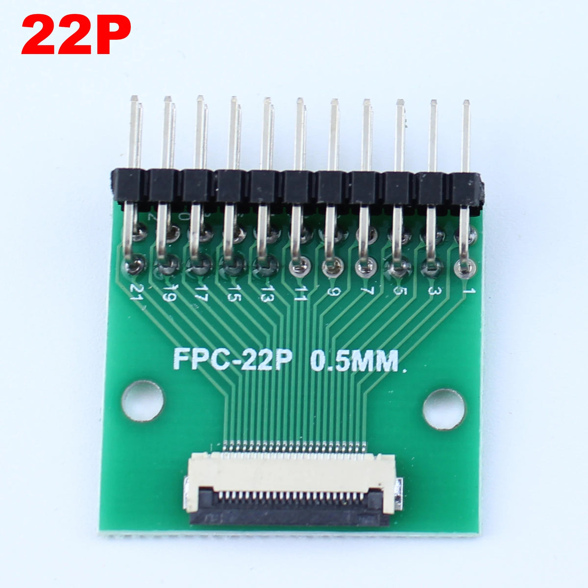 1pcs 4P-- 50P 0.5mm Pitch Connector SMT Adapter to 2.54mm 1.00 Inch Hole FPC FFC Cable Welded Board + Double Row Straight Pin