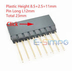 10pcs PC104 2.54mm 1x4P 6P 8P 10P 40P Industrial Female Socket Single Row Rohs PH8.5mm Long Pin Female Header