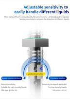 FUWEI FKY12-NP-FL Capacitive Contact Water & Oil Level Sensing Probe Proximity Switch Sensor for Level Detection