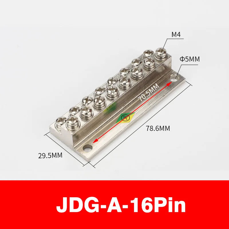 Ground Row Copper Bar Connection Terminal JDG-A Distribution Box Double-layer Terminal Block Copper galvanizing large current