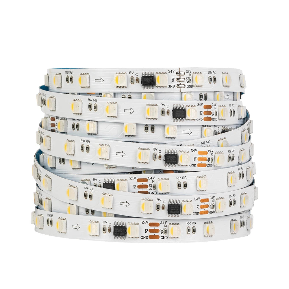 WS2814 DC12V 24V Led Strip Light 4 in 1 Similar SK6812 RGBW Pixels Addressable WS2811 RGBWW RGBCW 5050 3 Pin Lights IP30 65 67