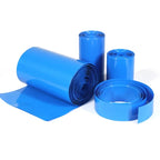 2/5M PVC Blue Heat Shrink Tube Width 29.5mm ~ 200mm 18650 Lipo Battery Pack Insulated Cable Sleeve Protection Battery Film Wrap