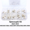 10Values Optocoupler kit MOC3052 MOC3052 MOC3061 4N25 4N35 MOC3021 MOC3022 MOC3023 MOC3041 MOC3043  MOC363 Each 5pcs