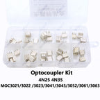 10Values Optocoupler kit MOC3052 MOC3052 MOC3061 4N25 4N35 MOC3021 MOC3022 MOC3023 MOC3041 MOC3043  MOC363 Each 5pcs