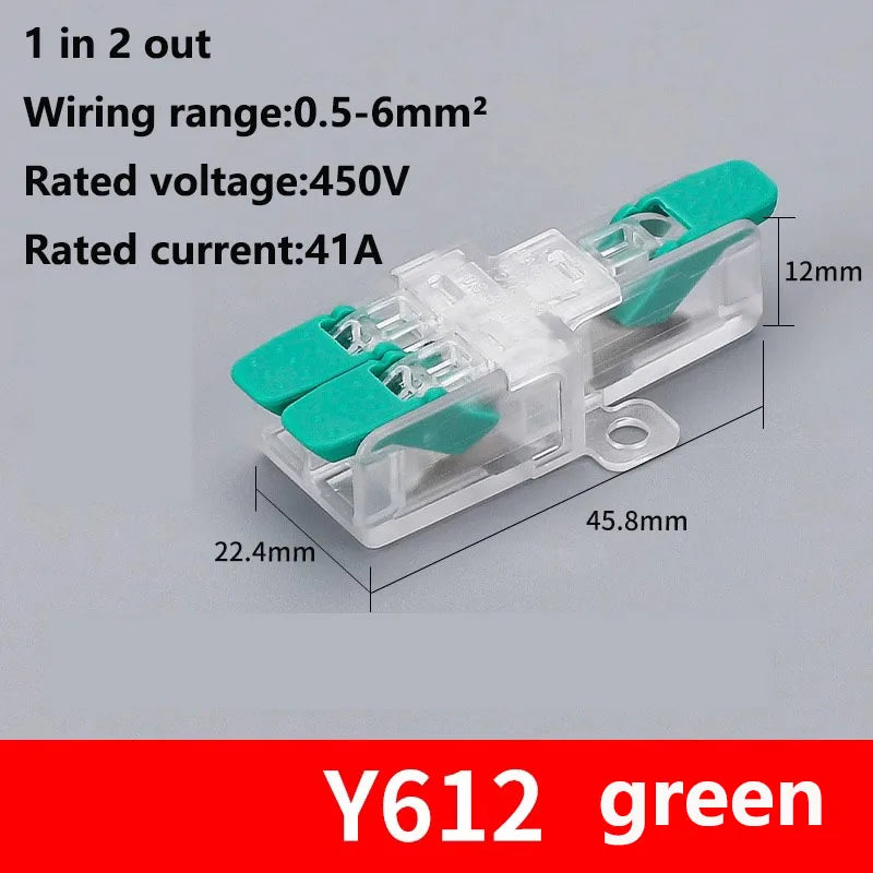 Quick Wiring Terminal Push-in Wire Connector Splitter Mini Universal High power Butt Terminal Block Led Light 1 in Multiple Out