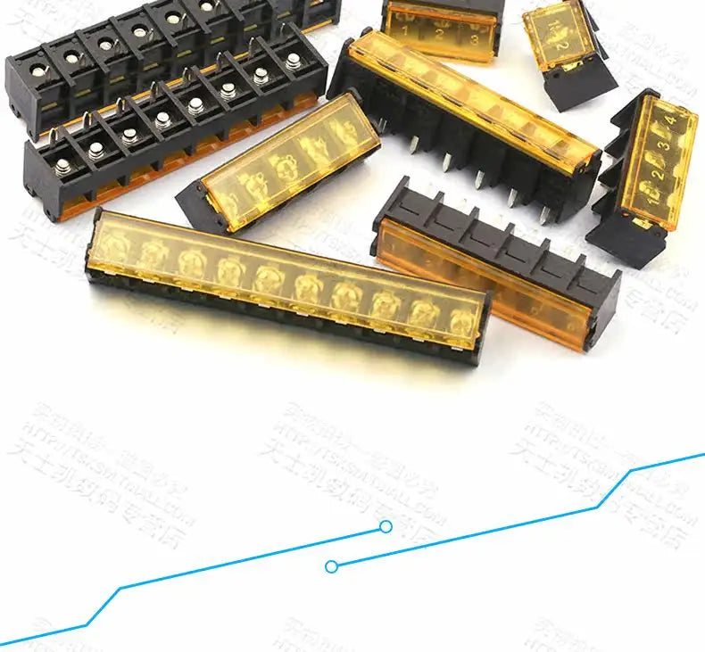 2pcs HB9500-2P 3P 4P 5P 6P 7P 8P 9P 10Pin PCB Screw Terminal Block Connector HB-9500 300V 30A Lid Barrier Terminal 9.5MM Pitch