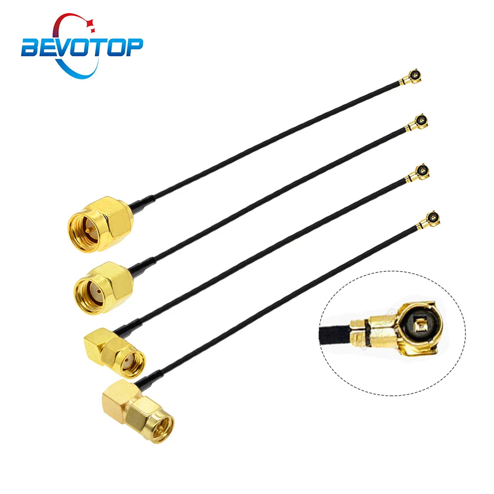 2PCS/lot MHF4 to SMA Jumper RP-SMA/ SMA Male to IPX-4 MHF4 Female Jack WIFI Antenna Extension Pigtail RG113 RF1.13 Cable Adapter