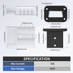 50A Battery Quick Connect Anderson Disconnect Connector 6 to 12 Gauge Battery Cable Connector Quick Disconnect Battery Terminal