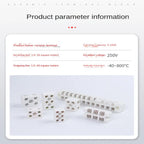 1 In 1 Out Ceramic Wiring Terminal Block 2 In 2 Out High-temperature Resistant Ceramic Terminal Post 250V Copper