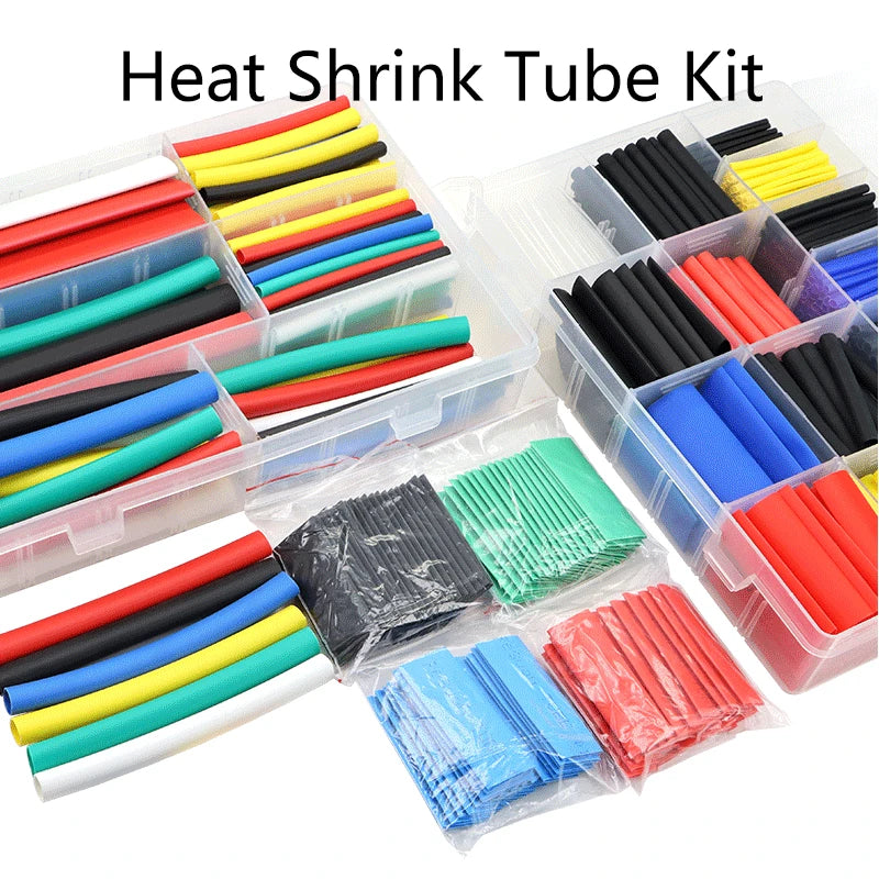 Shrinkage Tubing Kit 73~900pcs Cable Repair Protecter Wire Insulation Thermoresistant Sleeving 2:1/ 3:1/4:1 Heat Shrink Tube Set