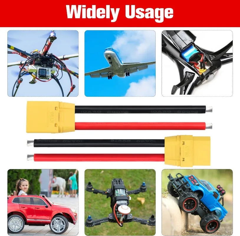 XT90 Male Female Terminal Plugs Waterproof Welding Connector Plug Wire Cable Adapters For RC Lipo Battery Drone Boat Airplane