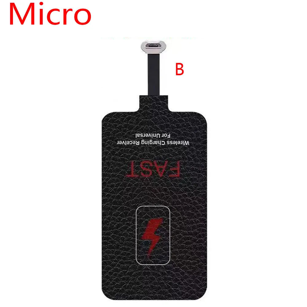 Max 10W 5V 2A Wireless Charging Receiver Coil Universal Type-C Micro USB for iPhone 5 6 7 Samsung A53 5G Xiaomi