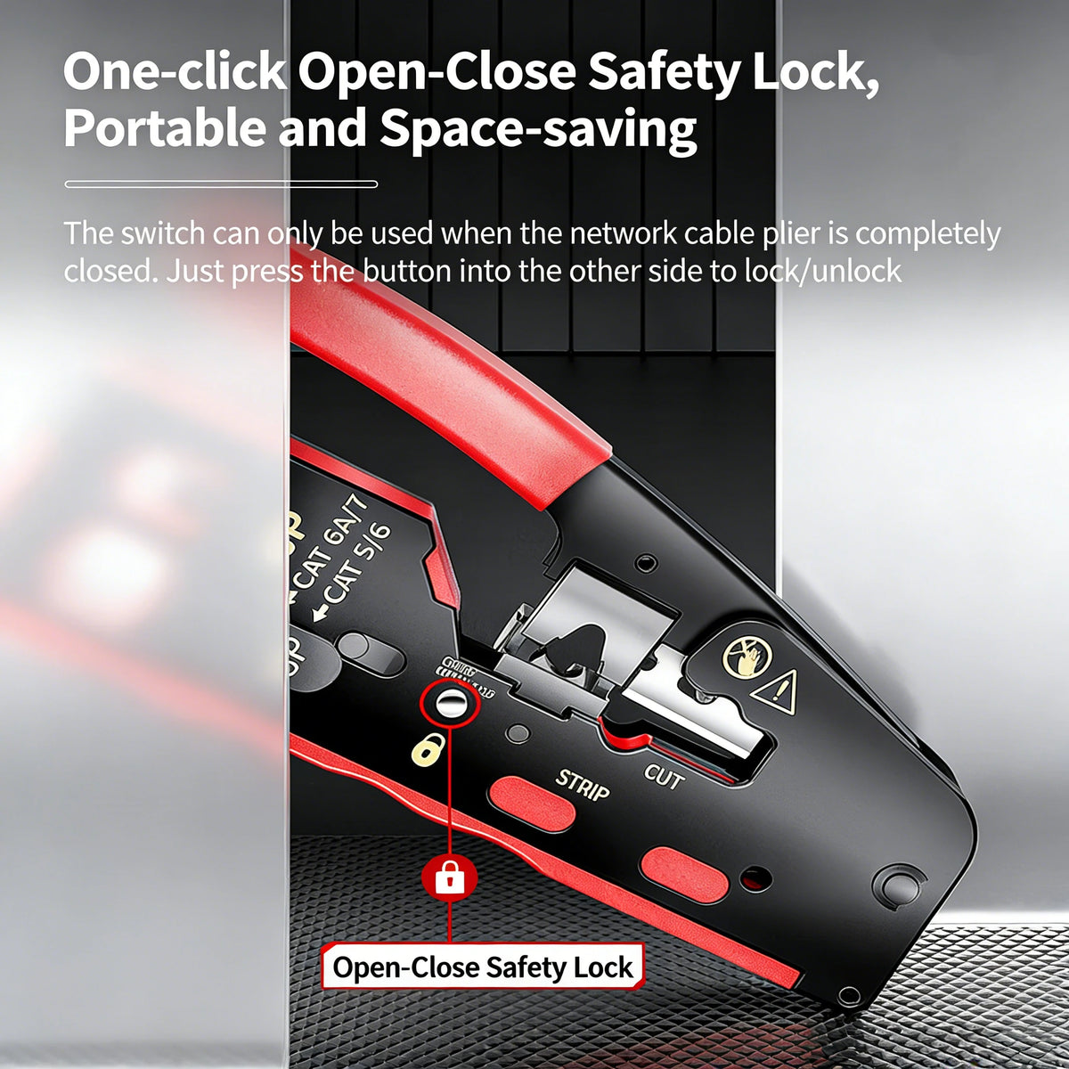 Kebidumei RJ45 Crimp Tool Kit CAT7 Cat6 Cat5 Cat5e 8P6P Crimping Tool Connector Wire Stripping All-in-1 Cable Crimper with Blade