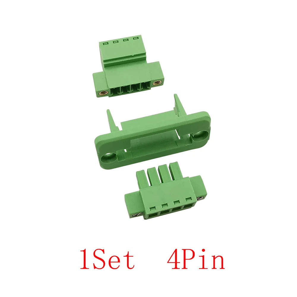 1Set 3.81mm Pitch Screw Terminal Block 2/3/4/5/6/7/8/9/10/12 Pin Through-wall Pluggable Plug Terminal Blocks Connector 15EDGWC