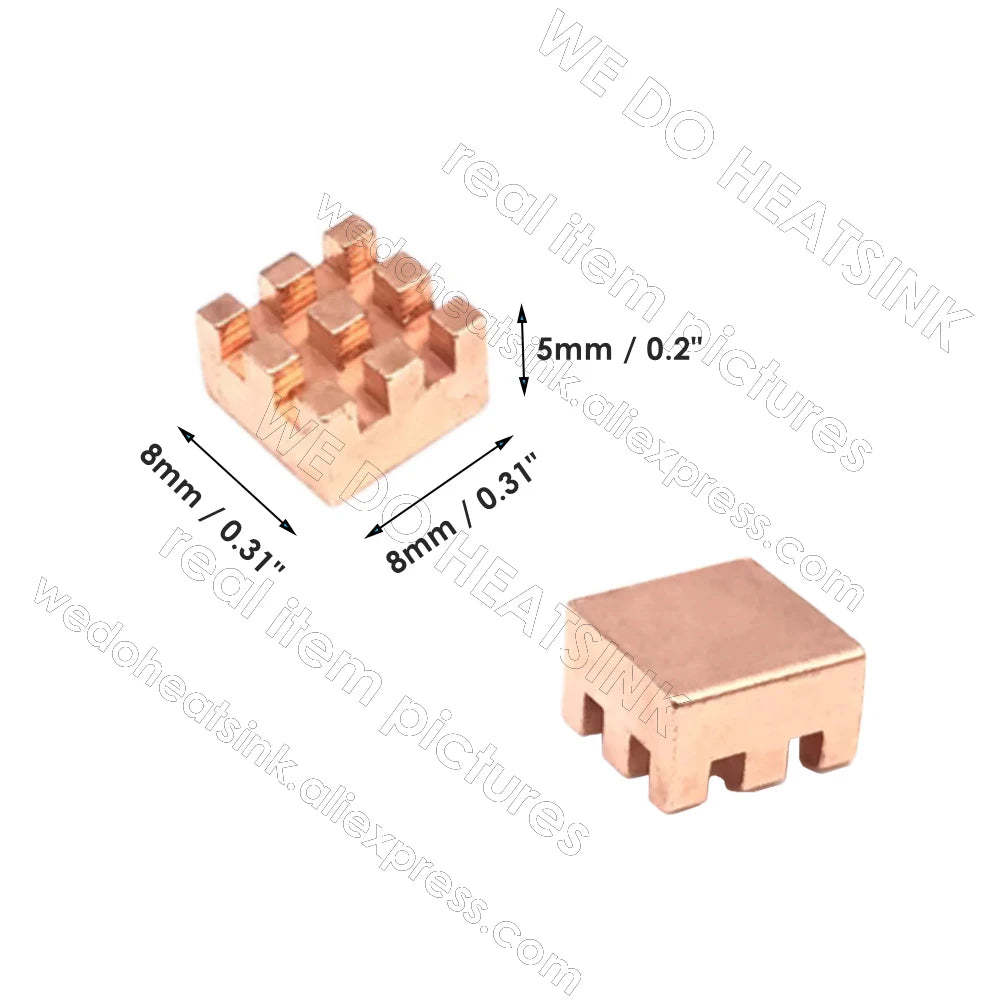 WE DO HEATSINK Small Tiny Useful Pure Copper Heat Sink Without or With Thermal Pad For Raspberry Pi Banana Pi IC Chipset Package