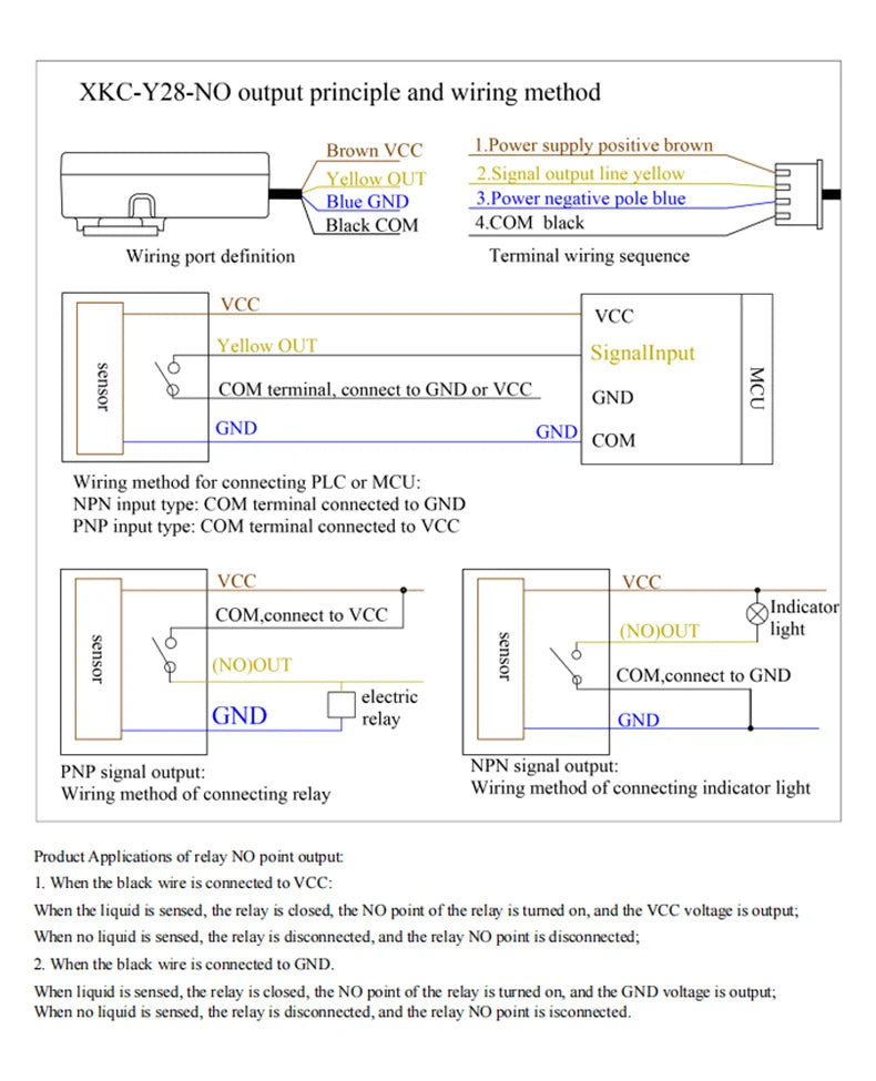 XKC-Y28 Non-contact Switch Liquid Water Detection Capacitive Type Sensor with Built-in 2A Relay Output to Directly Drive Loading