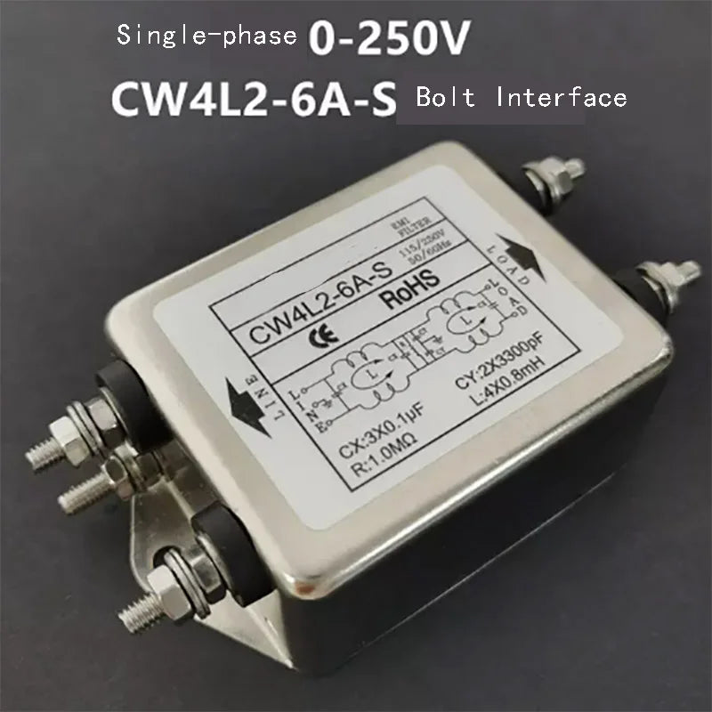 New 220V AC Anti-interference Power Supply EMI Filter CW4L2 CW4L2-20A-S CW4L2-6A-S CW4L2-10A-S CNC Purifier for Enhanced Perform