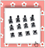 TZT 25PCS Tactile Push Button Switch Momentary 12*12*7.3MM Micro switch button + 25PCS Tact Cap(5 colors) for Arduino Switch