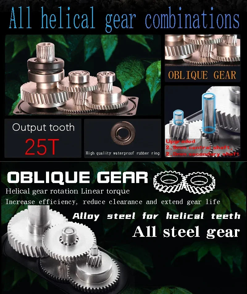 Waterproof IP68 Motor 35KG All Steel Helical Gear Digital Servo For RC Accessories 1/8 1/10 Remote Control Toy Car Robot Crawler