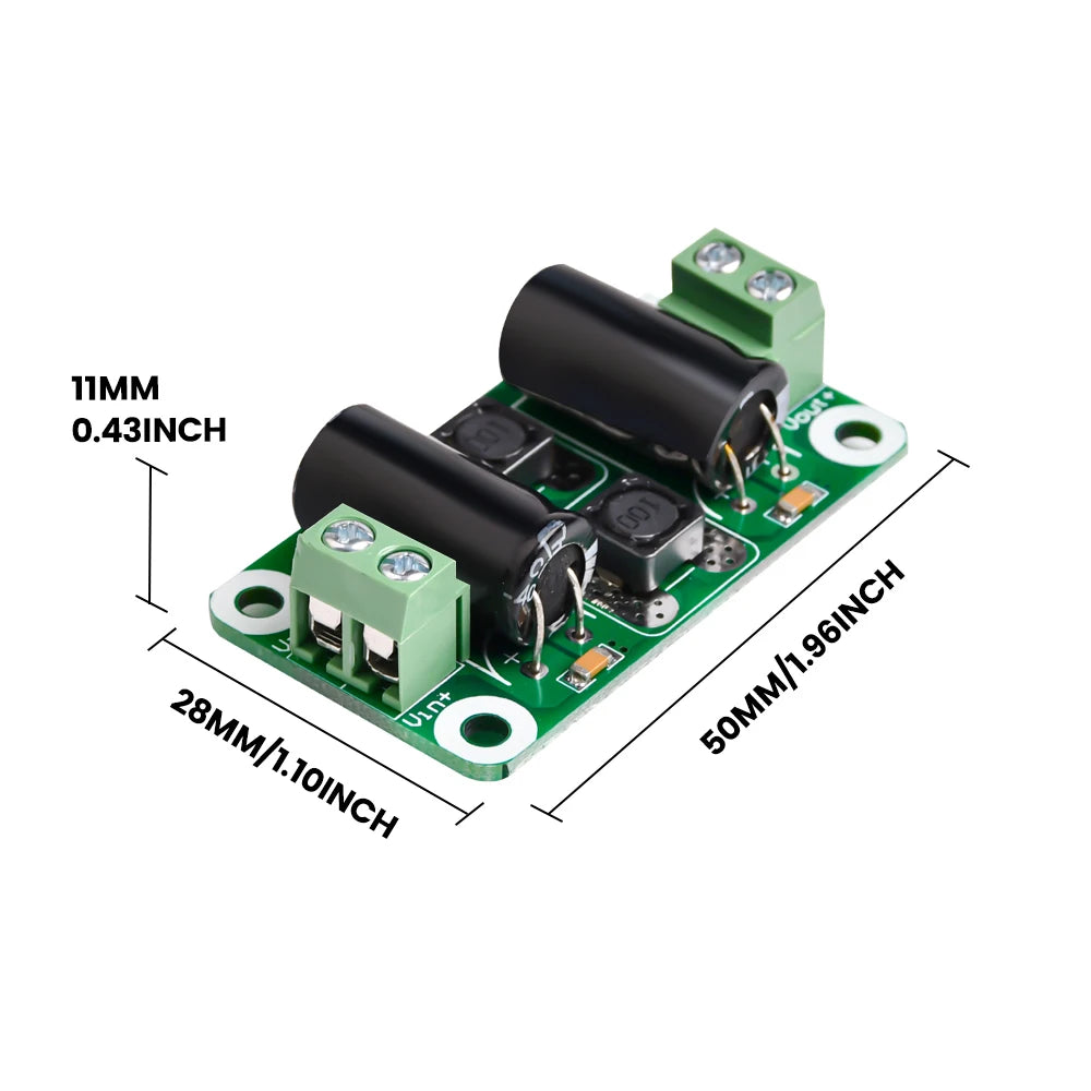 DC Power Filter Board 0-25V/0-50V 2A/3A/4A Class D Power Amplifier Module Interference Suppression Board EMI Suppression