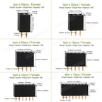 2 3 4 5 6 8 10 12 15 20 40 Female Pin Header Socket Gold Plated Solderless Single Row 2.54mm 2.54 mm 4pin 20pin 40pin Connector