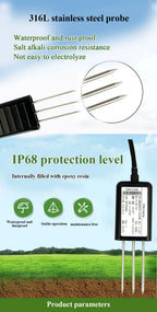 TR-THC03O 3 in 1 Soil Temperature Humidity Conductivity Sensor Soil Moisture Temperature EC Sensor Portable Soil Sensor
