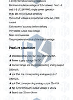 1~10PCS ACS712 5A 20A 30A  Range Hall Current Sensor Module ACS712 Module For Arduino 5A 20A 30A