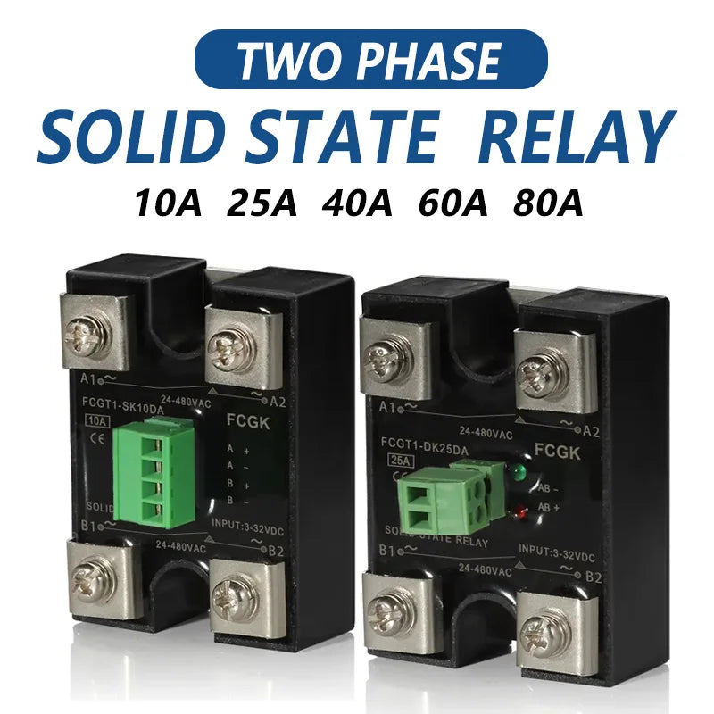 10A 25A 40A 60A 80A Dc Control Ac Dual Control Dual / Single Output Control Single Phase Solid State Relay