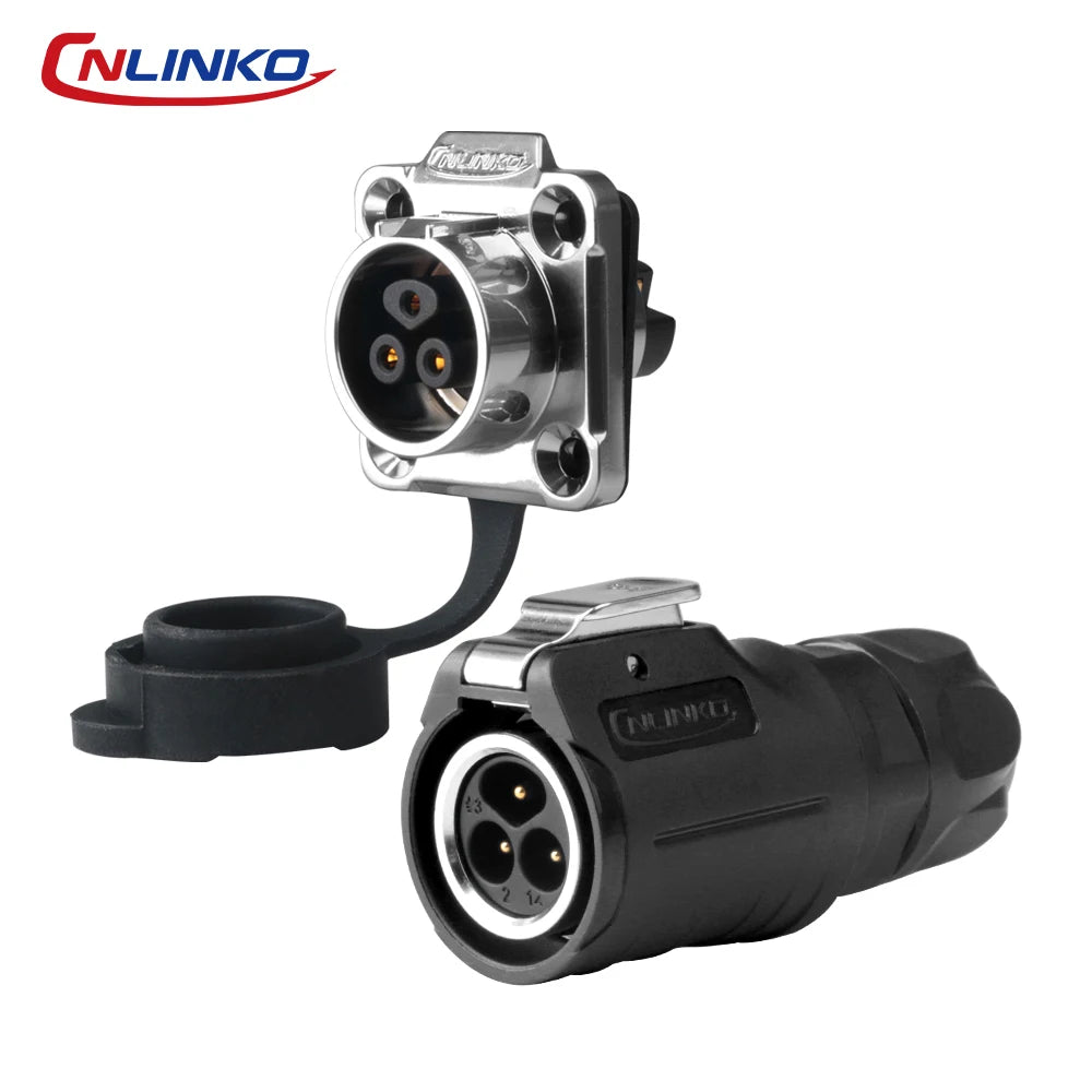 CNLINKO LP Series M12 M16 M20 M24 Waterproof Industrial Connector Screw-in Terminal Fast Plug Solderless Power Cable Connectors