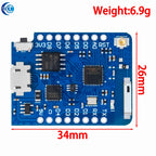 1PC ESP8266 Module for WeMos D1 Mini Pro – NodeMCU Board with 4M/16M Flash, CP2104 & External Antenna (for Arduino-Compatible)