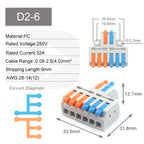 Quick Wiring Cable Connectors 2/3Pin Universal Compact Electrical Conductors SPL Splicing Splitter Push-in Home Terminal Block