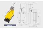 IP67 Waterproof Travel Limit Switch Limit Switch Micro Movement Roller 8108 Sealed Three Core Wire Swing Switch