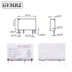 4P HF49FD Relay HF49FD-005 012 024 1H11 4Pin 5A Relays DC 5V 12V 24V HF49FD-005-1H11 HF49FD-012-1H11 HF49FD-024-1H11