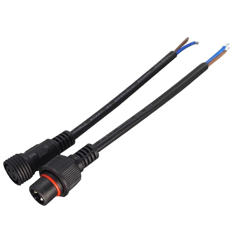 5/20Pcs M16 Waterproof 2 3 4 5 Pin IP65 Cable Wire Plug for LED Strips Male and Female Jack 22mm Nut Connector 20CM OD 6mm