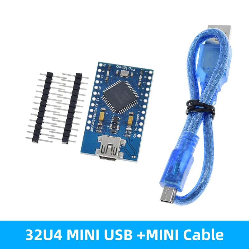 Pro Micro ATmega32U4 5V 16MHz Replace ATmega328 For Arduino Pro Mini With 2 Row Pin Header For Leonardo Mini Usb Interface 1-10