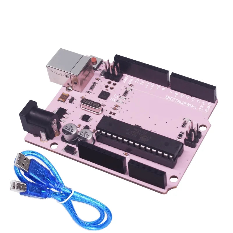 Arduino UNO R3 ATmega328P Development Board USB Cable 14 Digital I/O 6 Analog Inputs 16MHz DIY Electronics Project