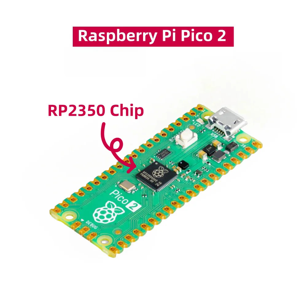 Raspberry Pi Pico 2 - Seeed XIAO RP2040, RP2350 MicroPython-Ready, 520kB SRAM, 19 GPIOs, 27μA, Onboard RGB LED