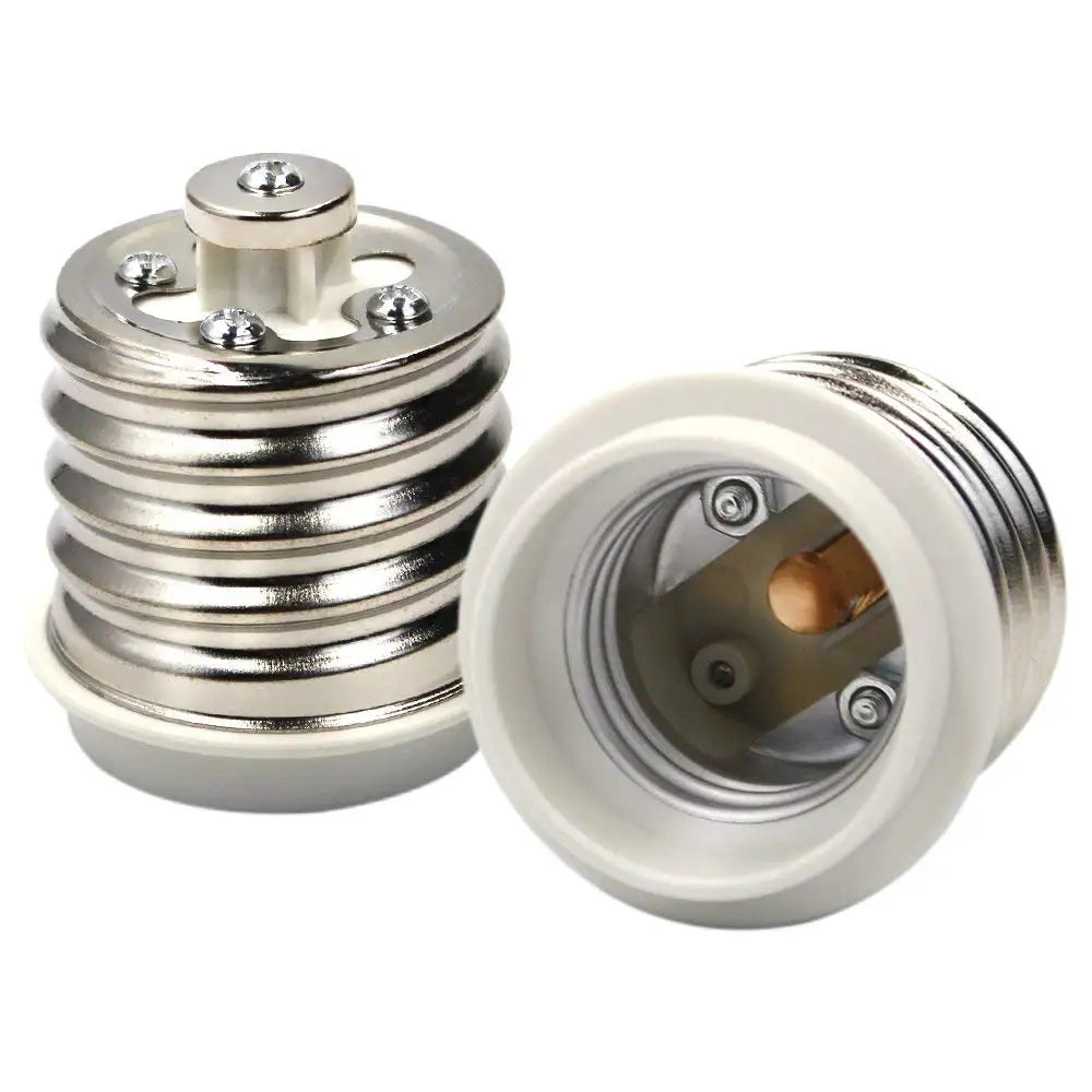2PCS E40 To E27 Light Socket Adapter ExtenderLED PBT Porcelain Ceramic Mogul Highbay Base To Medium Screw Lampholder Converter