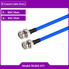 1PC RF Coaxial Cable BNC Male to BNC Male Plug RG316 RG174 RG58 RG179 RG400 RG402 Crimp Connector Dual BNC Male Plug Wire