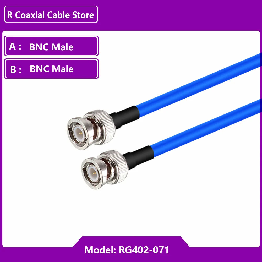 1PC RF Coaxial Cable BNC Male to BNC Male Plug RG316 RG174 RG58 RG179 RG400 RG402 Crimp Connector Dual BNC Male Plug Wire