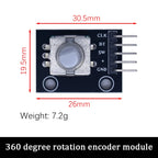 WAVGAT Rotary Encoder Module for Arduino Brick Sensor Development Round Audio Rotating Potentiometer Knob Cap EC11