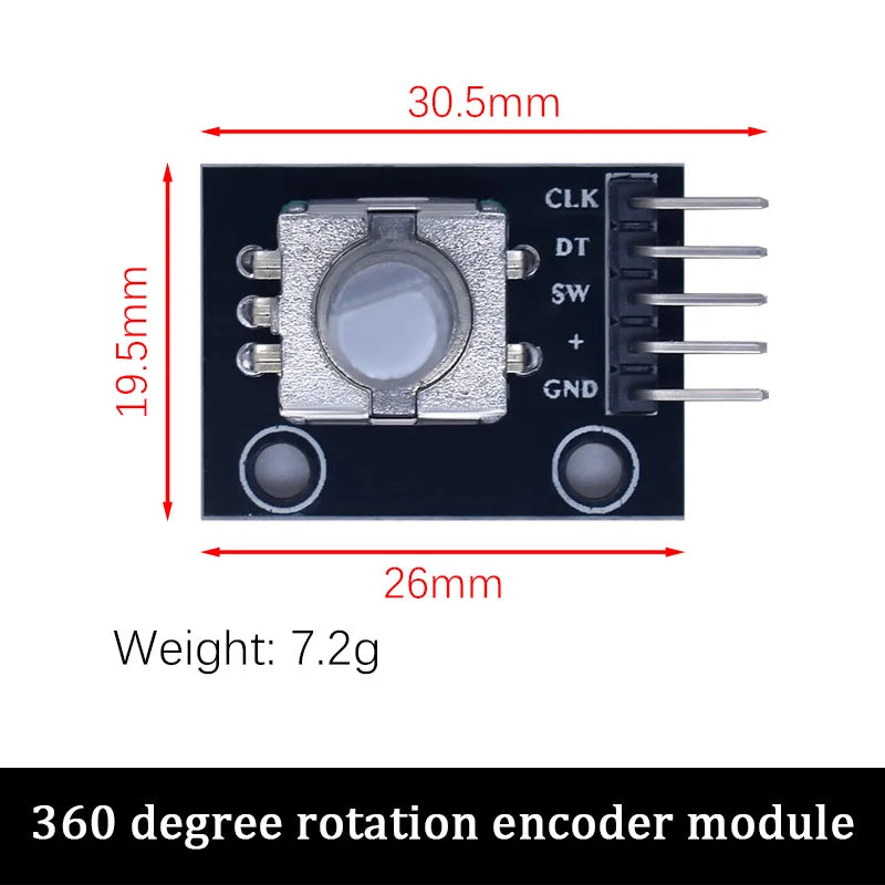 WAVGAT Rotary Encoder Module for Arduino Brick Sensor Development Round Audio Rotating Potentiometer Knob Cap EC11