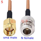 RG316 Cable N Male Female To SMA Male Female Extension Conncetor N Type L16 To RPSMA Crimp for RG-316 Low Loss Coax Copper Brass