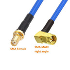 RG402 SMA Male/Female to SMA Right Angle Crimp High Frequency 50 Ohm RG402 Blue Coaxial Cable for RF Applications