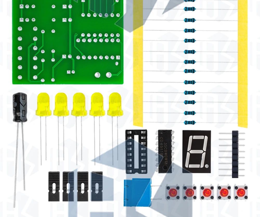 DIY Soldering Practice Training Module 7 Segment Display Decoder Circuit Board for Student Electronic Learning