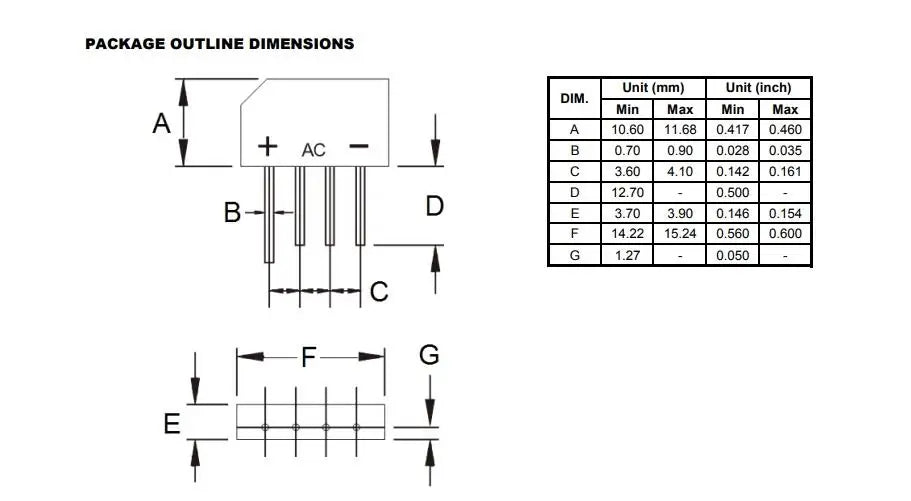 NEW SAMIORB 10PCS KBP307 Ridge Rectifier KBP 307 Power Diode 3A 1000V Electronica Componentes